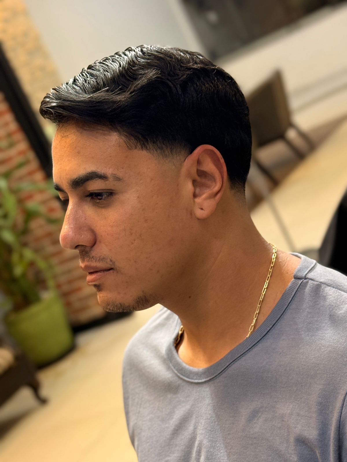 Perfil do corte com acabamento limpo
